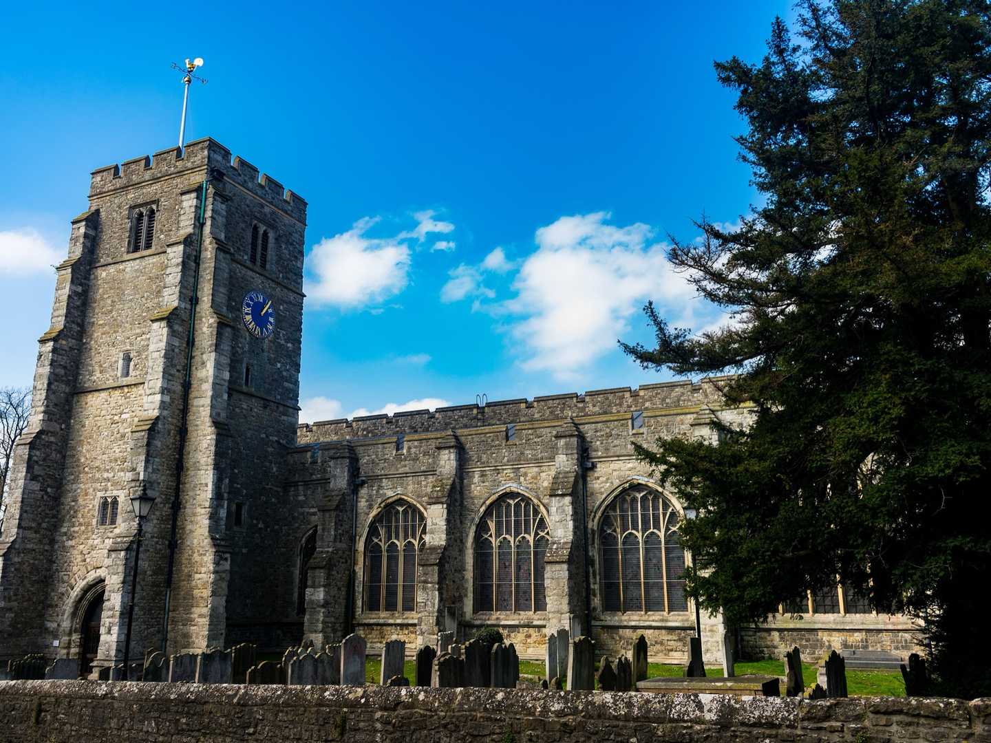 All Saints Church in Maidstone, Kent's county town, where many of our international removals are collected